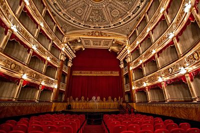 Italy Sicily Noto Baroque Town Teatro Tina di Lorenzo